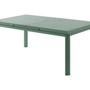 Stół rozkładany z aluminium o długości 180/240 cm – migdałowa zieleń – NAURU 181419 Stół rozkładany z aluminium o długości 180/240 cm – migdałowa zieleń – NAURU 181419