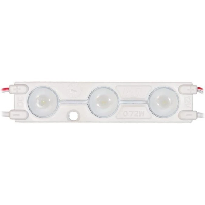 Moduł oświetleniowy 3x LED SMD 0,72W 12V 83lm/W niebieski z taśmą samoprzylepną IP67 MW‑MLD‑2835‑3B‑LENS - obrazek 2