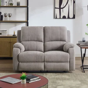 Kanapa 2-osobowa z funkcją relax z jasnoszarej mikrofibry – BRODY 1814901 Kanapa 2-osobowa z funkcją relax z jasnoszarej mikrofibry – BRODY 1814901
