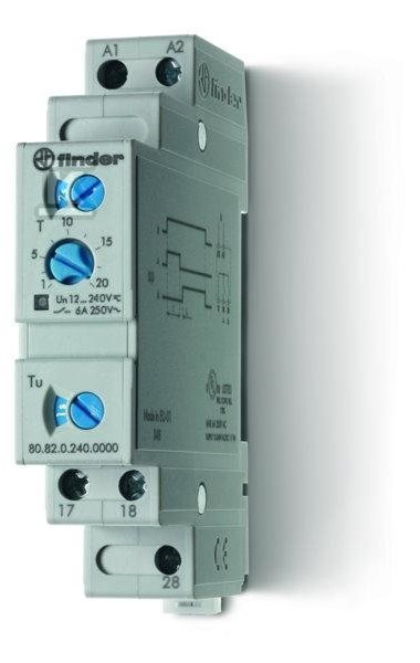 Przekaźnik czasowy modułowy 12...240VAC/DC, 2Z 6A 250V 80.82.0.240.0000 - obrazek 1