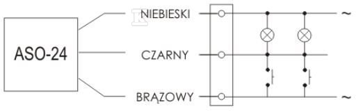 Automat schodowy AS-B42 Un=42V I=16A 2 moduły - obrazek 2