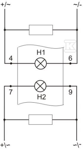 Lampka sygnalizacyjna zasilania-dustanowa LK-714 10÷30V Lampka kontrolna zasilania 2XLED (czerwona zielona) Un=10÷30V AC/DC LK-714-10-30V - obrazek 2