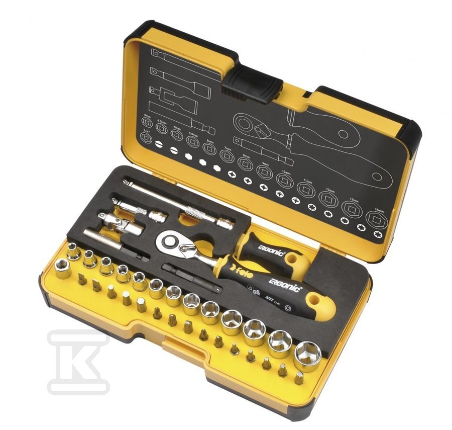 Zestaw 36 częściowy 1/4" do profesjonalnych zastosowań Felo FL05783616 - obrazek 1