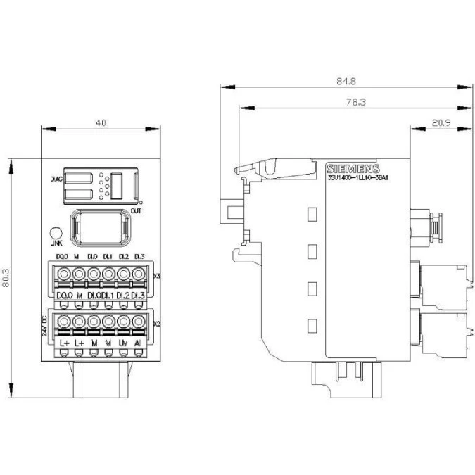 Moduł interfejsowy failsafe Profinet 1DQ 4DI 1AI 24V DC przył sprężynowe montaż tablicowy SIRIUS ACT 3SU1400‑1LL10‑3BA1 - obrazek 2