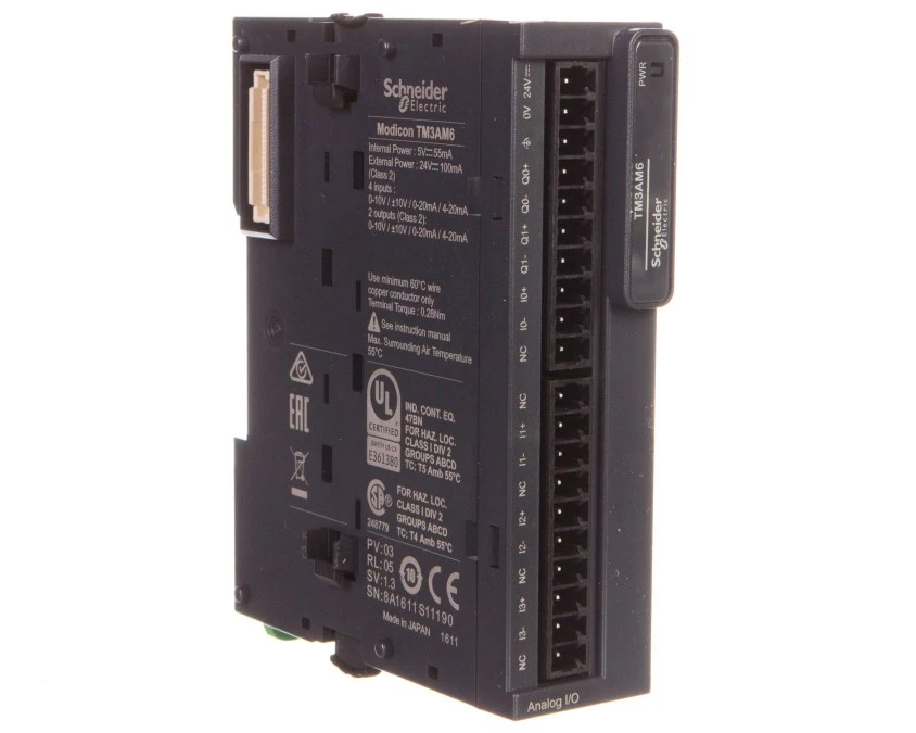 Moduł 4‑wejścia 2‑wyjścia analogowe Modicon TM3‑4I/2O TM3AM6 - obrazek 1