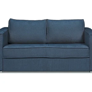 Kanapa 3-osobowa rozkładana z niebieską szenilową tapicerką – Miejsce do spania z szerokimi listewkami 140 cm – Materac 18 cm – LORETO 3296687 Kanapa 3-osobowa rozkładana z niebieską szenilową tapicerką – Miejsce do spania z szerokimi listewkami 140 cm – Materac 18 cm – LORETO 3296687
