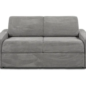 Kanapa 3-osobowa rozkładana typu express z jasnoszarego sztruksu – Miejsce do spania 140 cm – Materac 14 cm – CALITO 3294613