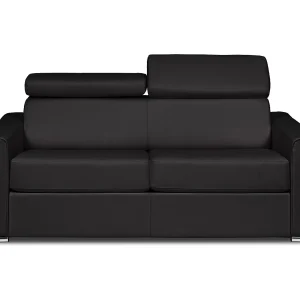 Kanapa 3-osobowa rozkładana typu express z czarnej skóry bawolej – pow. spania 140 cm – Materac 14 cm – VIZIR 3147454
