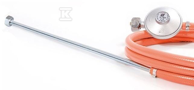 Przewód do butli propan-butan z końcówką długą prostą L=300cm z reduktorem 6NPBR2-0300-01 - obrazek 1