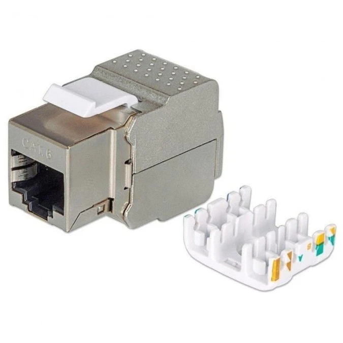 Moduł Keystone RJ45 Cat6, FTP, beznarzędziowy, metalowy - obrazek 2