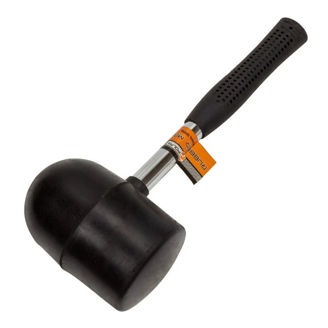 Młotek gumowy z rączką metalow, czarny 1250 g (39‑002) - obrazek 1