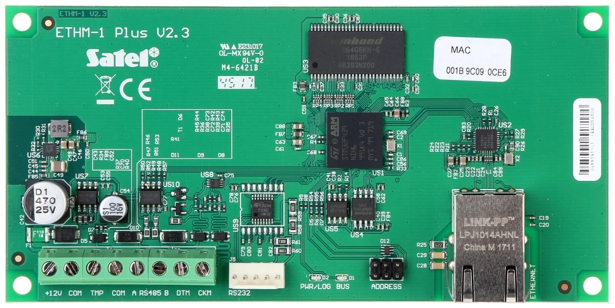 MODUŁ KOMUNIKACYJNY ETHERNET ETHM‑1‑PLUS SATEL - obrazek 2