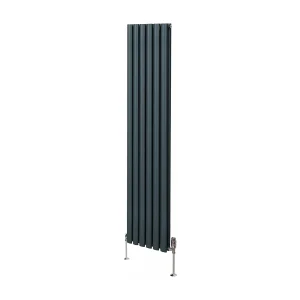 Grzejnik kolumnowy owalny z zaworami – 1800 mm x 360 mm – antracytowo-szary 3485959 Grzejnik kolumnowy owalny z zaworami – 1800 mm x 360 mm – antracytowo-szary 3485959