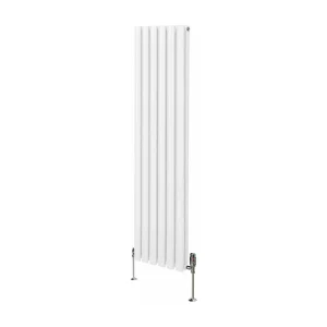 Grzejnik kolumnowy owalny i zawory – 1600 mm x 360 mm – biały 3486011 Grzejnik kolumnowy owalny i zawory – 1600 mm x 360 mm – biały 3486011
