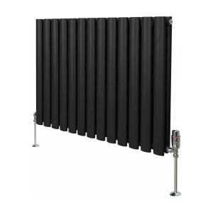 Grzejnik kolumnowy owalny i zawory – 600 mm x 780 mm – czarny 3486021 Grzejnik kolumnowy owalny i zawory – 600 mm x 780 mm – czarny 3486021