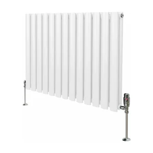 Grzejnik kolumnowy owalny z zaworami – 600 mm x 780 mm – biały 3486044 Grzejnik kolumnowy owalny z zaworami – 600 mm x 780 mm – biały 3486044