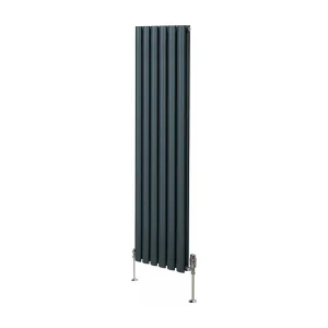 Grzejnik kolumnowy owalny z zaworami – 1600 mm x 360 mm – antracytowo-szary 3486048 Grzejnik kolumnowy owalny z zaworami – 1600 mm x 360 mm – antracytowo-szary 3486048
