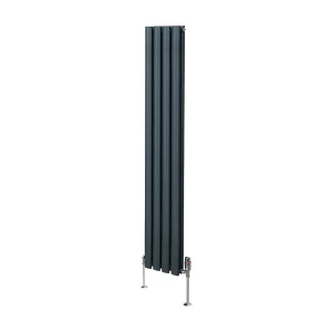 Grzejnik kolumnowy owalny z zaworami – 1600 mm x 240 mm – antracytowo-szary 3486054 Grzejnik kolumnowy owalny z zaworami – 1600 mm x 240 mm – antracytowo-szary 3486054