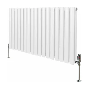 Grzejnik kolumnowy owalny z zaworami – 600 mm x 1020 mm – biały 3486062 Grzejnik kolumnowy owalny z zaworami – 600 mm x 1020 mm – biały 3486062