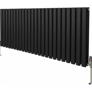 Grzejnik kolumnowy owalny i zawory – 600 mm x 1440 mm – czarny 3486100 Grzejnik kolumnowy owalny i zawory – 600 mm x 1440 mm – czarny 3486100