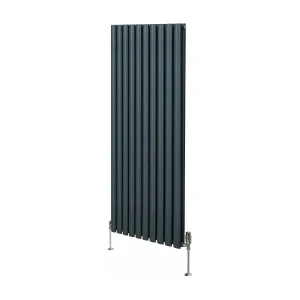 Grzejnik kolumnowy owalny z zaworami – 1600 mm x 600 mm – antracytowo-szary 3486122 Grzejnik kolumnowy owalny z zaworami – 1600 mm x 600 mm – antracytowo-szary 3486122