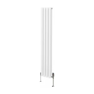 Grzejnik kolumnowy owalny i zawory – 1600 mm x 240 mm – biały 3486148 Grzejnik kolumnowy owalny i zawory – 1600 mm x 240 mm – biały 3486148