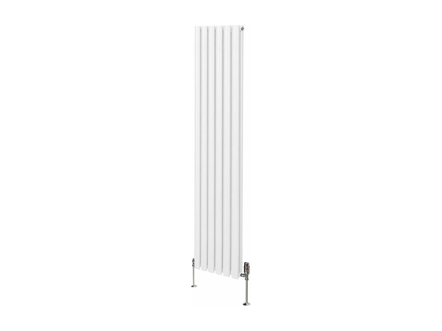 Grzejnik kolumnowy owalny i zawory - 1800 mm x 360 mm - biały 3486149 - obrazek 1