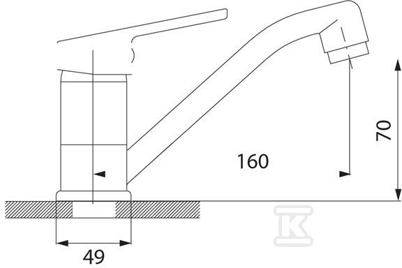 Bateria umywalkowa Smile stojąca obrotowa, chrom BSM2A - obrazek 2