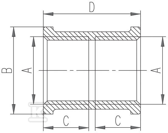 Mufa mosiężna 1/2" chrom M02C - obrazek 2
