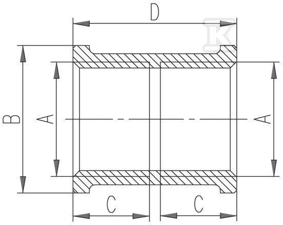 Mufa mosiężna 3/4" chrom M03C - obrazek 2