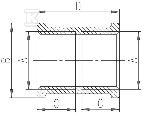 Mufa mosiężna 3/8" chrom M01C - obrazek 2