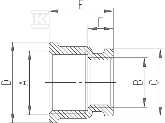 Mufa redukcyjna mosiężna 3/4"x1/2" chrom M09C - obrazek 2