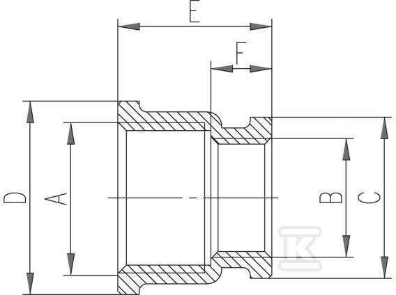Mufa redukcyjna mosiężna 1/2"x3/8" chrom M08C - obrazek 2