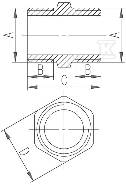 Nypel mosiężny 3/4" chrom N04C - obrazek 2