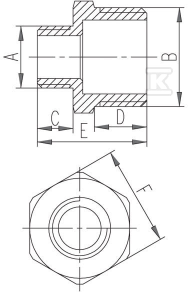 Nypel redukcyjny mosiężny 1/2"x3/8" chrom N11C - obrazek 2