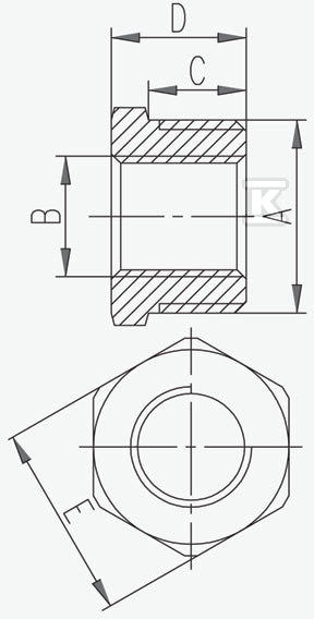Redukcja mosiężna 1/2"x3/8" chrom R02C - obrazek 2