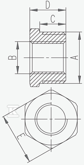 Redukcja mosiężna 3/4"1/2" chrom R03C - obrazek 2