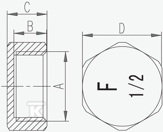 Zaślepka 3/4" mosiężna chrom ZAS3C - obrazek 2