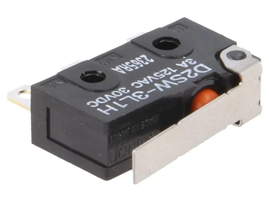 Mikroprzełącznik SNAP ACTION z dźwignią SPDT 3A/125VAC Poz 2 D2SW‑3L1H - obrazek 1