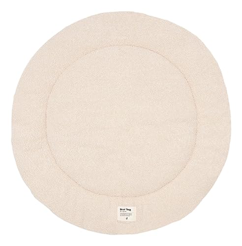 Jollein Kocyk do raczkowania dla niemowląt Boucle, Naturel wkładka kojca Ø 95 cm koc zabawy kremowy Jollein Kocyk do raczkowania dla niemowląt Boucle, Naturel wkładka kojca Ø 95 cm koc zabawy kremowy