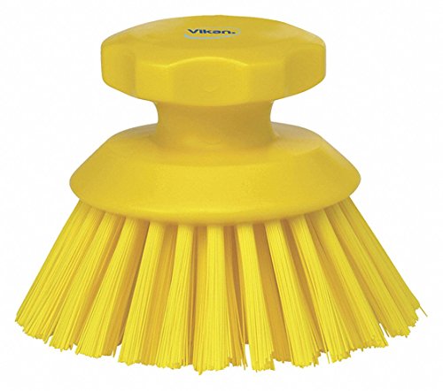 Vikan 38856 ręczna szczotka do szorowania, polipropylen, włosie poliestrowe, 15 cm, żółty - obrazek 1
