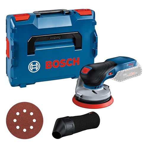 Bosch Professional System profesjonalny 18 V firmy : akumulatorowa szlifierka mimośrodowa GEX 18V 125 (talerz szlifierski mm, 1 papier ścierny, worek na pył, bez akumulatorów i ładowarki, walizka L BOXX 136) - obrazek 1