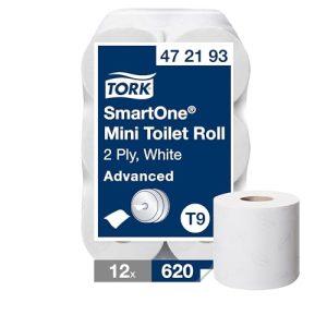 Tork AAT301 Smart One mini rolka toaletowa, 2 warstwowa, biała (opakowanie 12 szt.) Tork AAT301 Smart One mini rolka toaletowa, 2 warstwowa, biała (opakowanie 12 szt.)