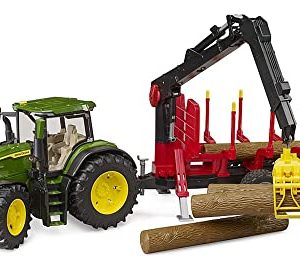 Bruder 03154 Traktor John Deere 7R 350 z przyczepą Bruder 03154 Traktor John Deere 7R 350 z przyczepą