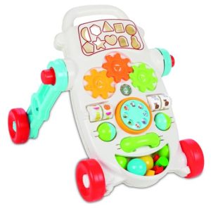 Pilsan My First Walker pomoc podczas chodzenia, z muzyką i zabawnymi aktywnościami, takimi jak piłki, perły itd., kolor biały, niebieski, czerwony Pilsan My First Walker pomoc podczas chodzenia, z muzyką i zabawnymi aktywnościami, takimi jak piłki, perły itd., kolor biały, niebieski, czerwony
