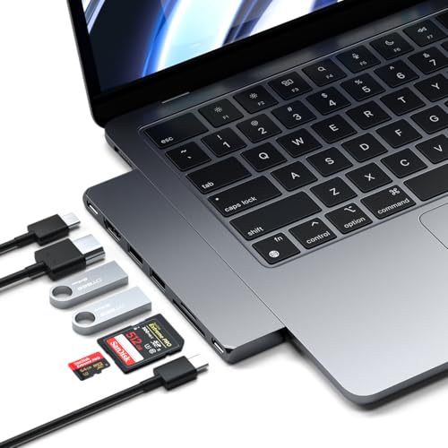 Satechi Pro Hub Slim USB-C 7w1 Do MacBook Pro/Air M2 HDMI4K SD/TF Gwiezdna szarość - obrazek 1