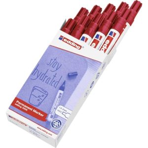 edding 3000 markerów permanentnych, czerwone, 10 pisaków, okrągła końcówka 1,5 3 mm, szybkoschnący, odporny na ścieranie, do kartonu, tworzywa sztucznego, drewna, metalu, uniwersalny marker edding 3000 markerów permanentnych, czerwone, 10 pisaków, okrągła końcówka 1,5 3 mm, szybkoschnący, odporny na ścieranie, do kartonu, tworzywa sztucznego, drewna, metalu, uniwersalny marker