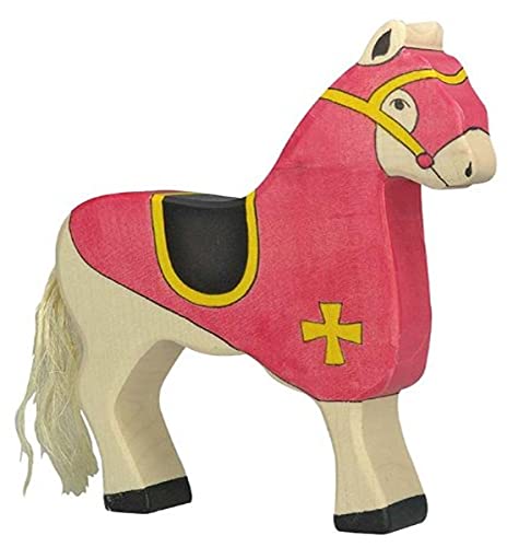 Holztiger 80248 figurka do zabawy koń turniejowy, czerwony - obrazek 1