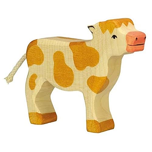 Holztiger Figurka 80012 - Krowa Stojąca Brązowa - Ręcznie Malowana Drewno - Produkcja Europejska - obrazek 1