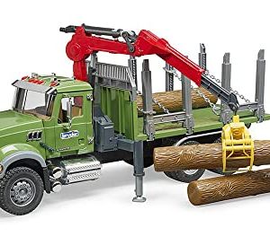Bruder Mack Granite Transport drewna z żurawiem i 3 pniami 1:16 Bruder Mack Granite Transport drewna z żurawiem i 3 pniami 1:16